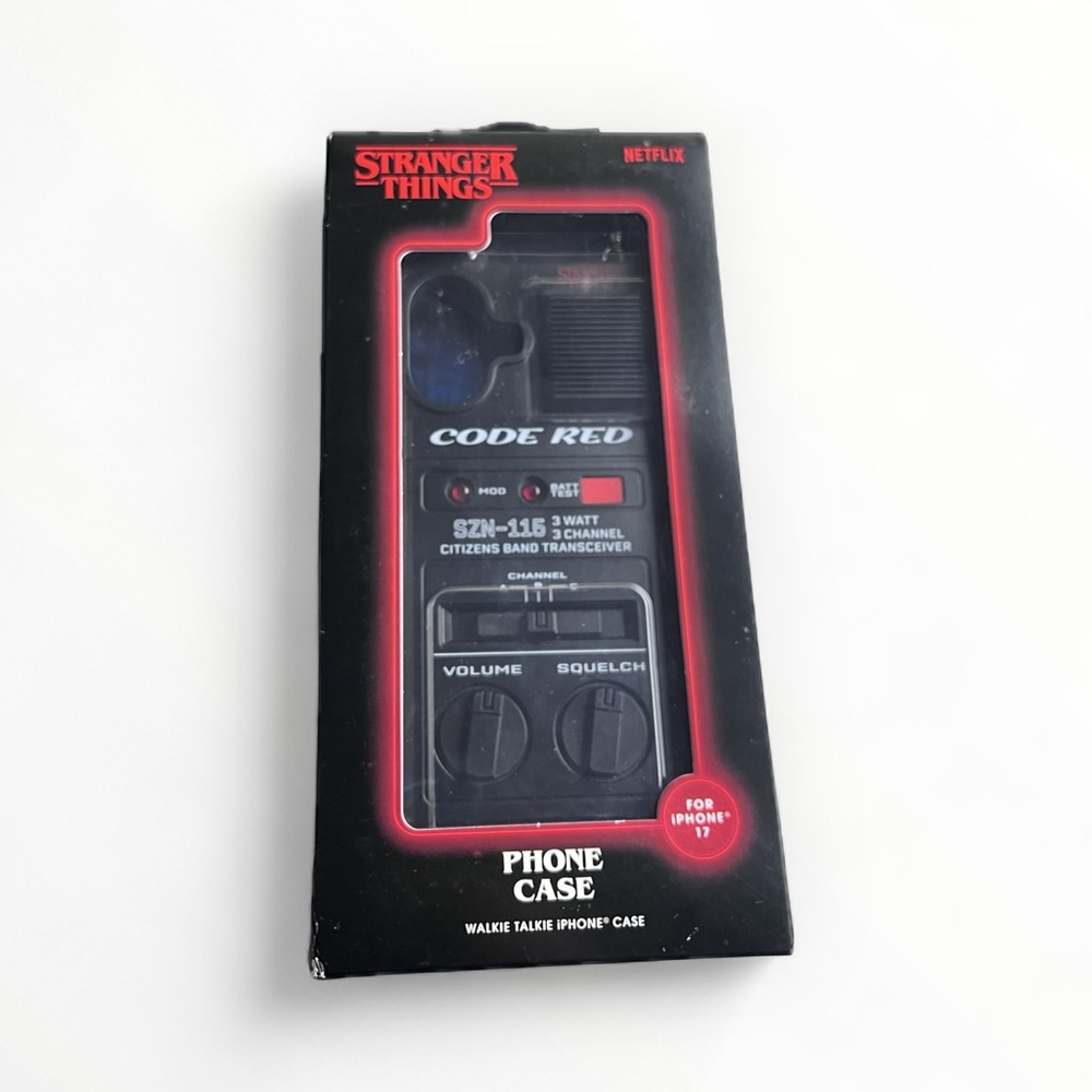 Stranger Things Netflix Walkie Talkie iPhone 17 Code Red Phone Case New